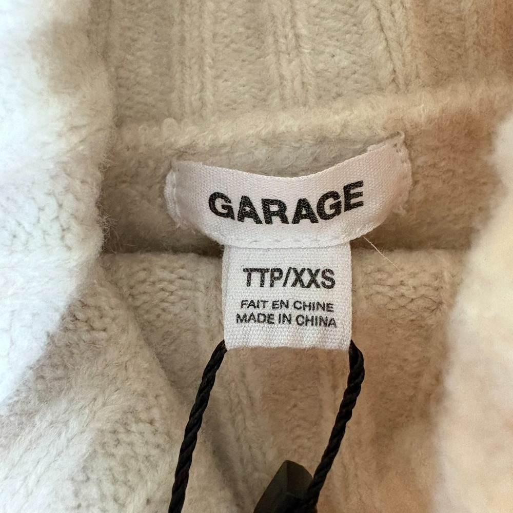NWT Garage Womens Rainy Day Melange Spongy Cropped Turtleneck‎ Sweater Size XXS - Picture 6 of 10